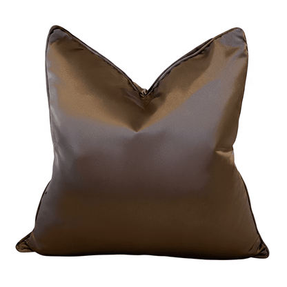 Empire Espresso Satin Feather Filled Cushion with Satin Pipe- 50x50cm Textiles