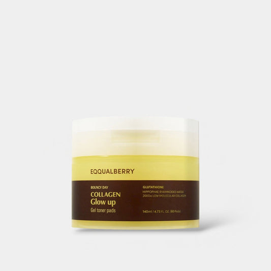 Eqqualberry Collagen Glow Up Gel Toner (60 Pads) تونر جل الكولاجين المتوهج من إيكوالبيري - Princess Cosmetics Qatar