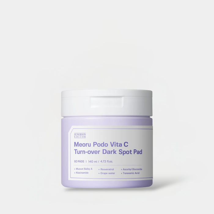 (EXPIRY: 05/2027) Sungboon Editor Meoru Podo Vita C Turn-over Dark Spot Pad (60 Pads) محرر سونغ بون ميورو بودو فيتا سي اقلب لوحة بقعة داكنة