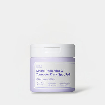 (EXPIRY: 05/2027) Sungboon Editor Meoru Podo Vita C Turn-over Dark Spot Pad (60 Pads) محرر سونغ بون ميورو بودو فيتا سي اقلب لوحة بقعة داكنة