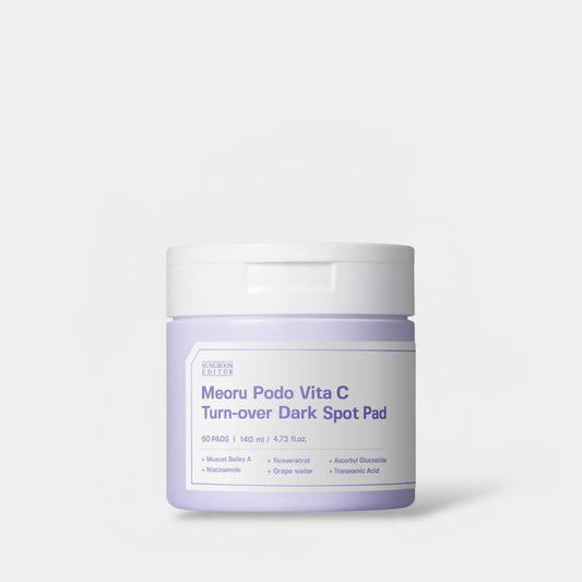 (EXPIRY: 05/2027) Sungboon Editor Meoru Podo Vita C Turn-over Dark Spot Pad (60 Pads) محرر سونغ بون ميورو بودو فيتا سي اقلب لوحة بقعة داكنة