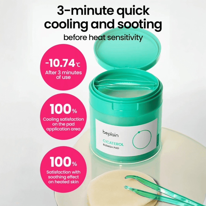 beplain Cicaterol Blemish Pad (70 Pads) بيبلين سيكاتيرول وسادة الشوائب - Princess Cosmetics Qatar