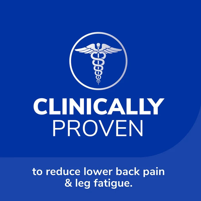 Clinically proven promotional graphic for Extra Support insoles with caduceus icon