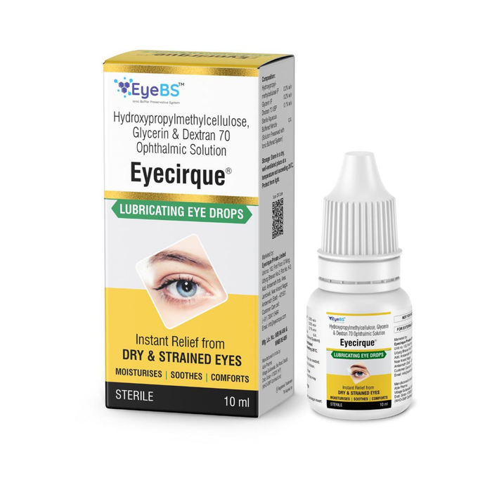 Eyecirque Preservative Free Lubricating Eye Drops for Instant Relief From Tired & Dry Eyes