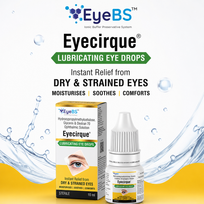 Eyecirque Preservative Free Lubricating Eye Drops for Instant Relief From Tired & Dry Eyes