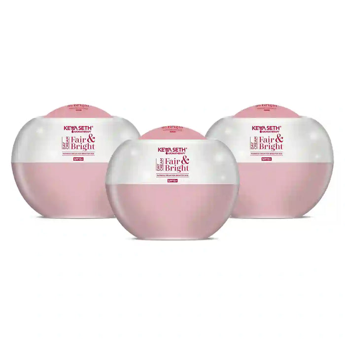 Fair & Bright Day Cream SPF 15+, Skin Brightening & Whitening, with Vitamin C, B3 & B6 Moisturizer with Lavender & Geranium Essential Oil - Keya Seth Aromatherapy