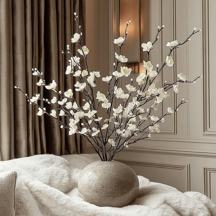 Faux White Blossom Single Stem Floral Accessories