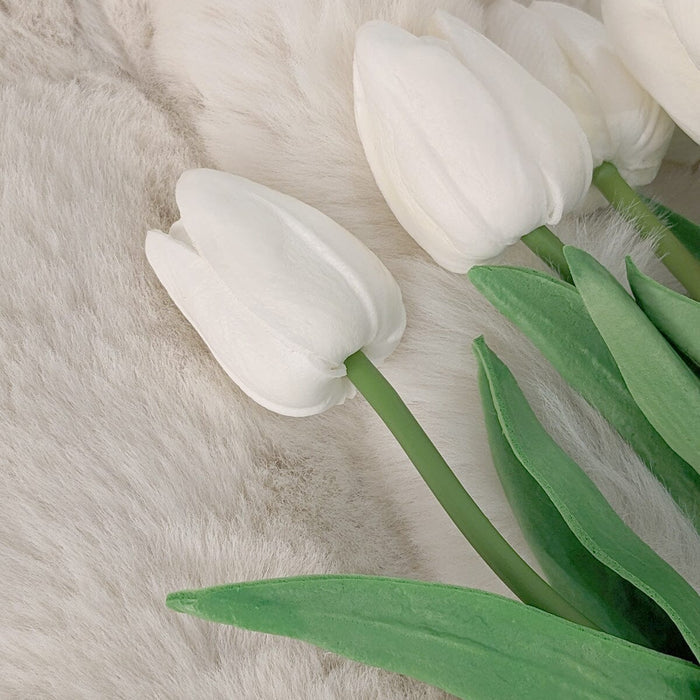 Faux White Tulips Bunch of 8 Flowers Accessories