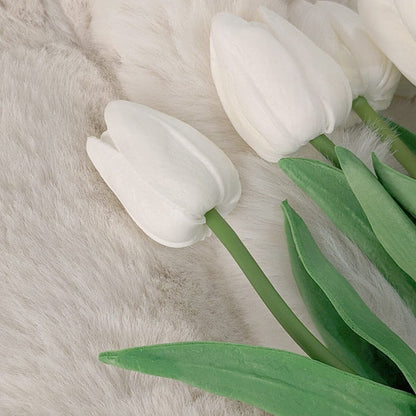 Faux White Tulips Bunch of 8 Flowers Accessories