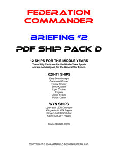 Federation Commander: Briefing #2 Ship Pack D