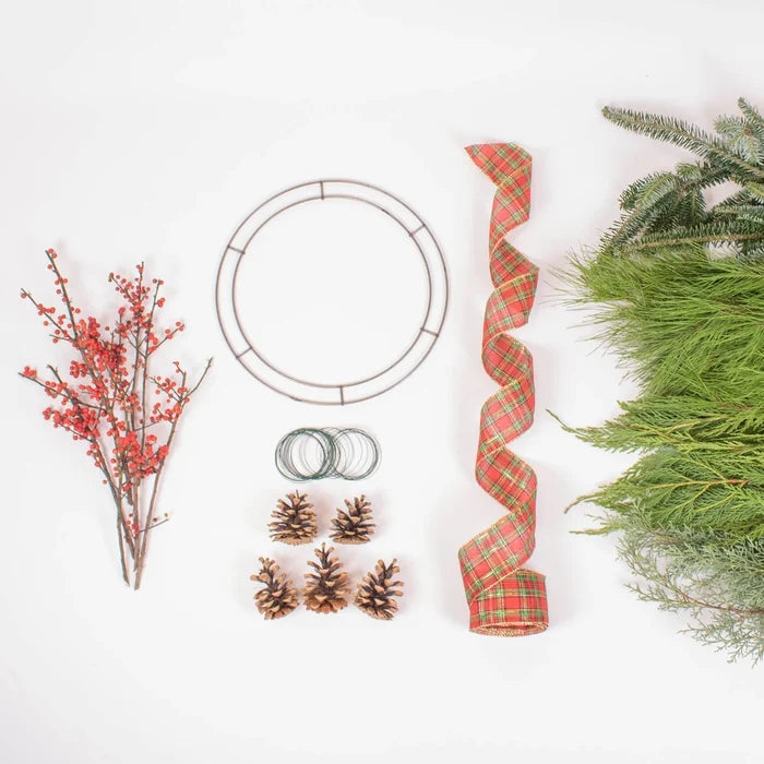 Festive Wreath DIY Flower Design Class Kit