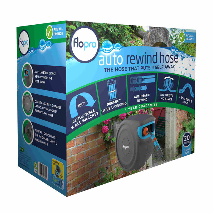 FloPro Auto Rewind Hose 20m