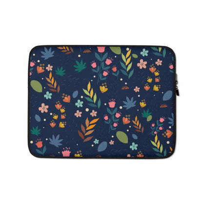 Floral Laptop Sleeve - Navy - Billyforce Shop