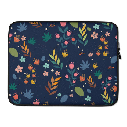 Floral Laptop Sleeve - Navy - Billyforce Shop