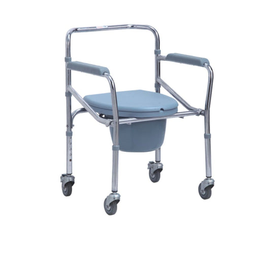 FOLDING MOBILE COMM STEEL - KERUSI MOBIL COMMODE KELULI BOLEH LIPAT