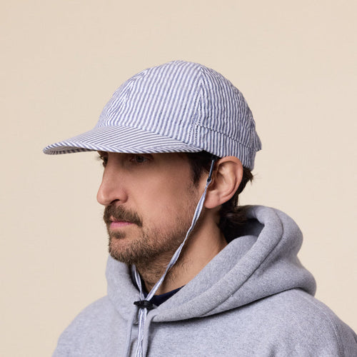 Found Feather - Classic Corded Cap - Blue Stripe