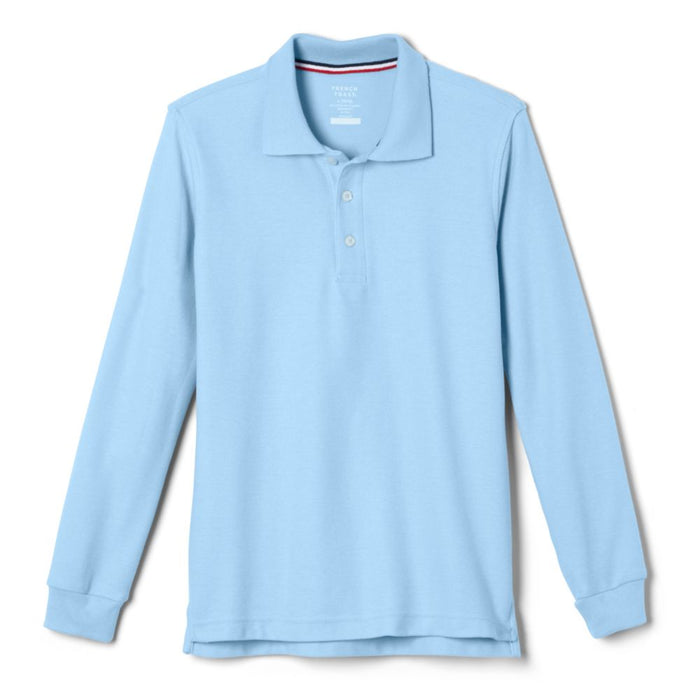 French Toast Boys Long Sleeve Pique Polo with Science and Medicine Logo