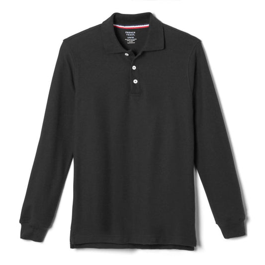 French Toast Mens Long Sleeve Pique Polo with Science and Medicine Logo