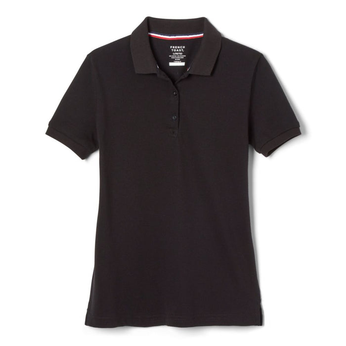 French Toast Womens Short Sleeve Stretch Pique Polo with Science and Medicine Logo