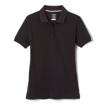 French Toast Womens Short Sleeve Stretch Pique Polo with Science and Medicine Logo