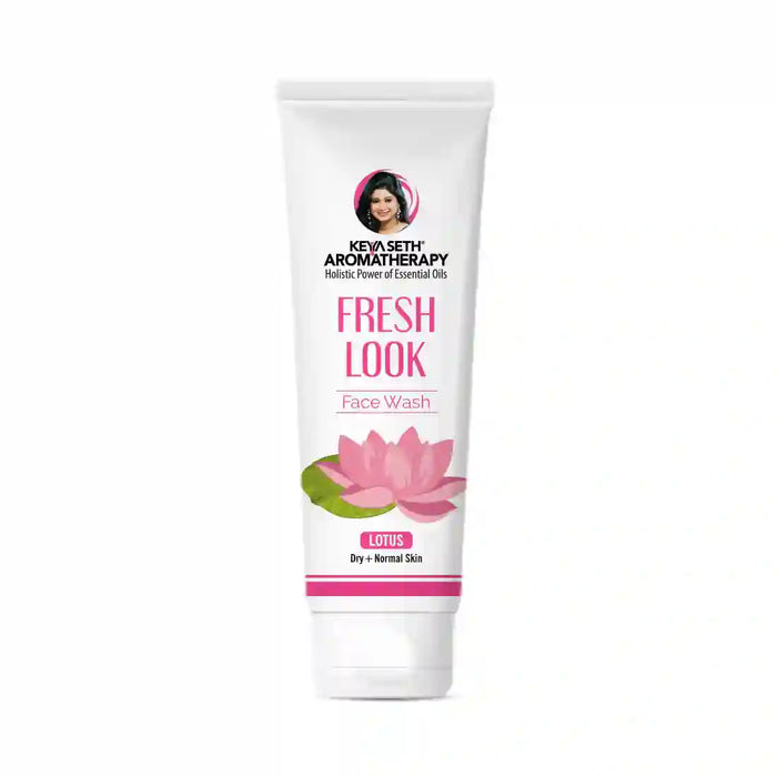 Fresh Look Lotus Face Wash, Mild, Hydrating, Moisturizing, Foaming, For Extremely Dry & Dehydrated Skin - Keya Seth Aromatherapy
