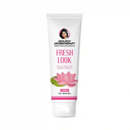 Fresh Look Lotus Face Wash, Mild, Hydrating, Moisturizing, Foaming, For Extremely Dry & Dehydrated Skin - Keya Seth Aromatherapy