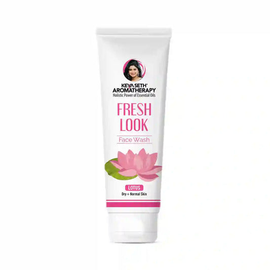 Fresh Look Lotus Face Wash, Mild, Hydrating, Moisturizing, Foaming, For Extremely Dry & Dehydrated Skin - Keya Seth Aromatherapy