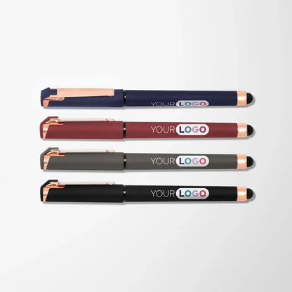 Full Color Hughes Gel Pen with Rose Gold Trim