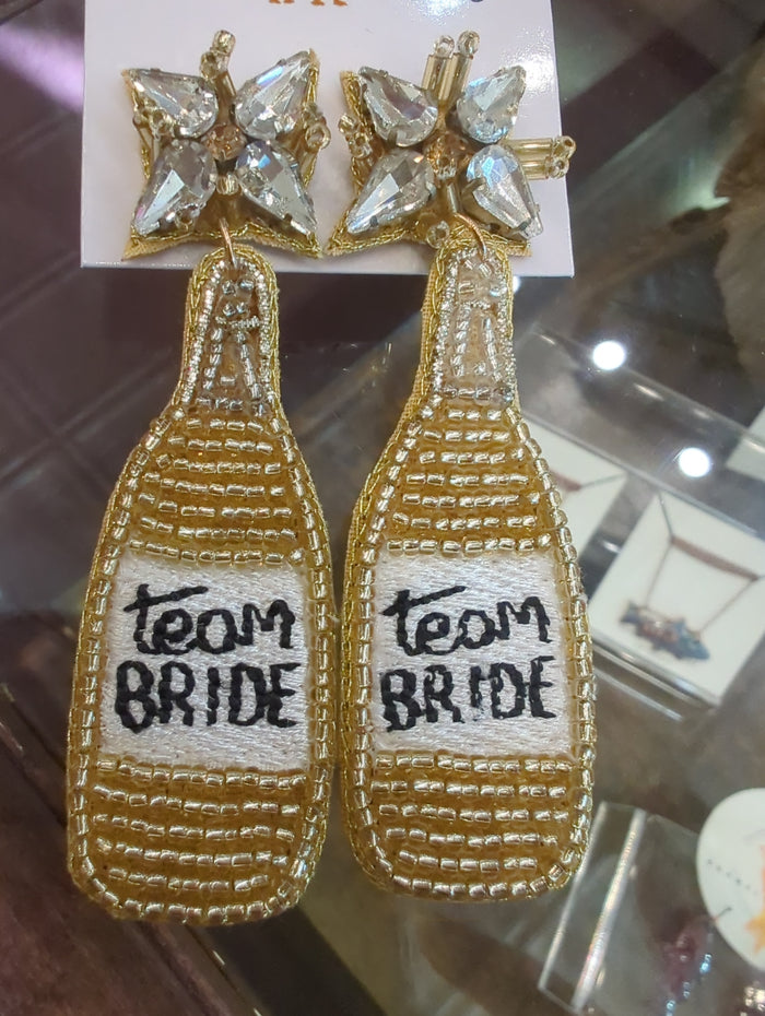 Colorful beaded earrings by Camel Threads featuring intricate beadwork and dangling design, perfect for casual or bohemian style.