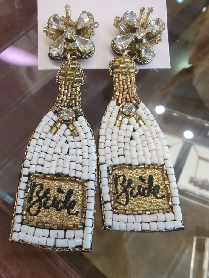 Colorful beaded earrings by Camel Threads featuring intricate beadwork and dangling design, perfect for casual or bohemian styles.
