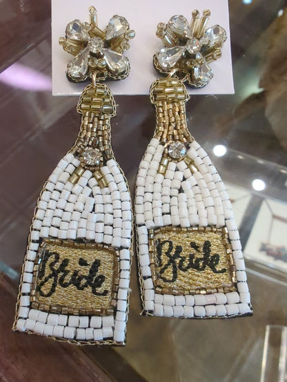 Colorful beaded earrings by Camel Threads featuring intricate beadwork and dangling design, perfect for casual or bohemian styles.