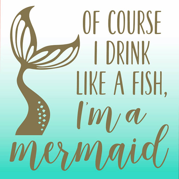 Set of 20 funny cocktail napkins featuring a mermaid design from soiree-sisters, ideal for bar and drinking occasions.