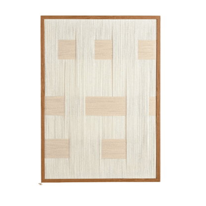 Fusion Beige & Cream Thread Framed Wall Art Accessories