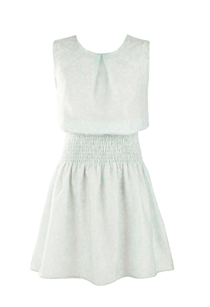 Gabby Maddy Smocked Waist Dress-Mint