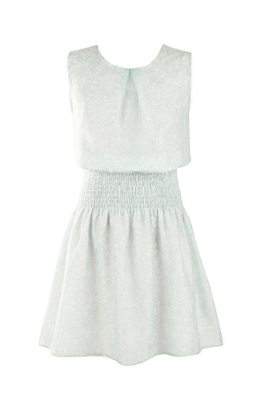 Gabby Maddy Smocked Waist Dress-Mint
