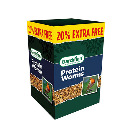 Gardman Protein Worms 1kg plus 20% Extra Free Box