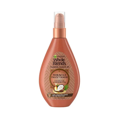 GARNIER whole blends taming leave in miracle frizz tamer coconut oil cocoa butter ￼