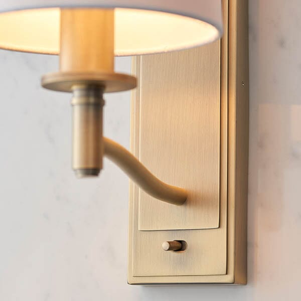 Genevieve Antique Brass Wall Light Lighting