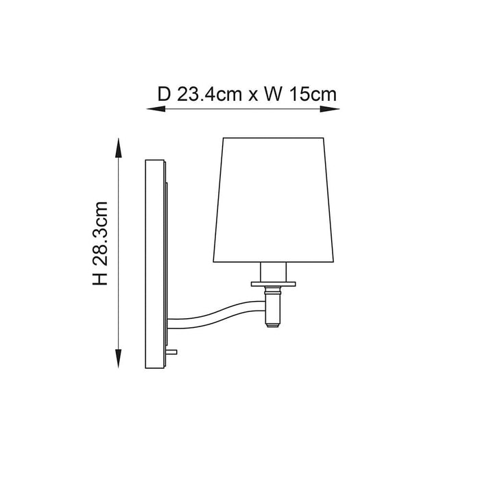 Genevieve Antique Brass Wall Light Lighting