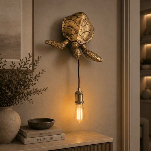 Gigi Brass Decorative Turtle Wall Light Lighting