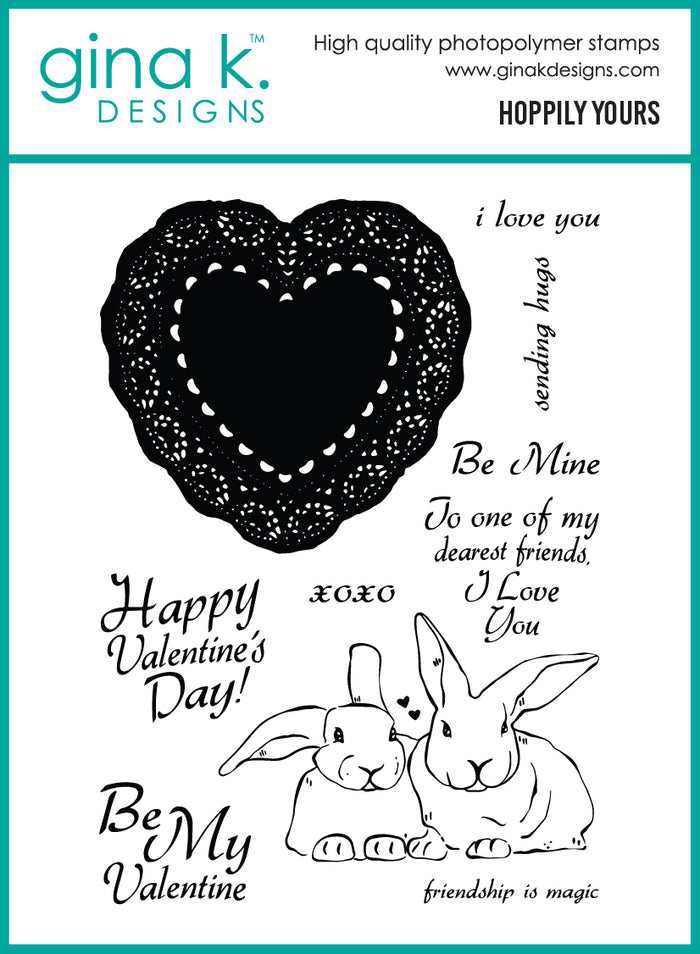 Gina K. Designs - Stamp & Die Set - Hoppily Yours. Set by Hannah Drapinski. At Embellish Away in Bowmanville Ontario Canada.