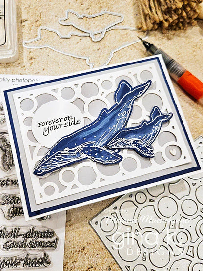 Gina K. Designs - Stamp &amp; Die Set - Beautiful Day. Beautiful Day is a stamp set by Gina K Designs. This set is made of premium clear photopolymer and measures 6" X 8". Made in the USA. Available at Embellish Away located in Bowmanville Ontario Canada. Card example by Melanie Muenchinger.