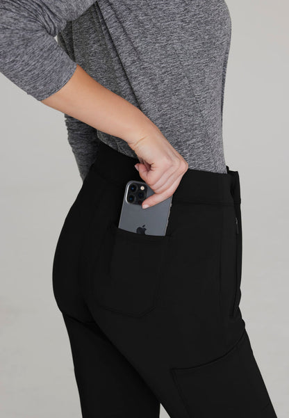 Glide Knit Flare Pant - Black - Grey's Anatomy Scrubs