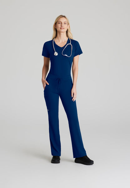 Glide Knit Flare Pant - Navy - Grey's Anatomy Scrubs
