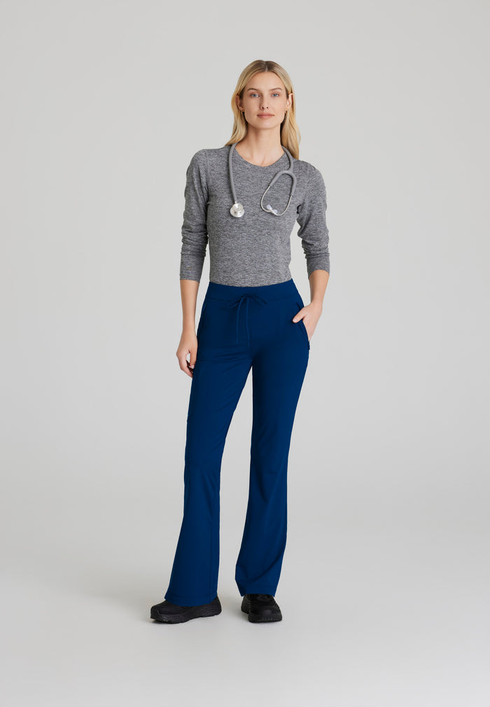 Glide Knit Flare Pant - Navy - Grey's Anatomy Scrubs