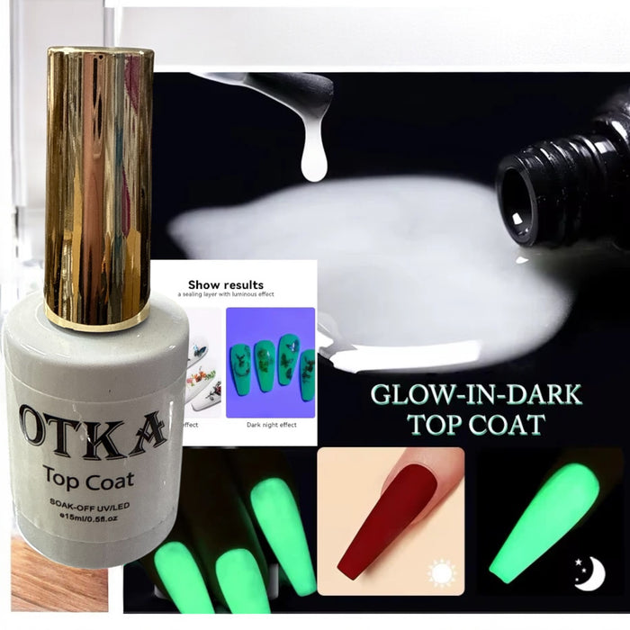 Glow in the dark top coat