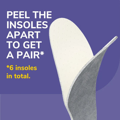 Single gray cushioning insole with pale underside shown separately