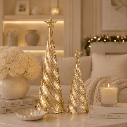 Gold Decorative Metal Christmas Tree Ornament Accessories