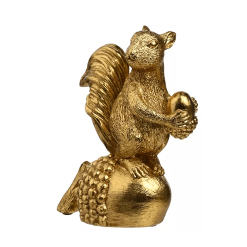 Gold Squirrel Standing Ornament Accessories