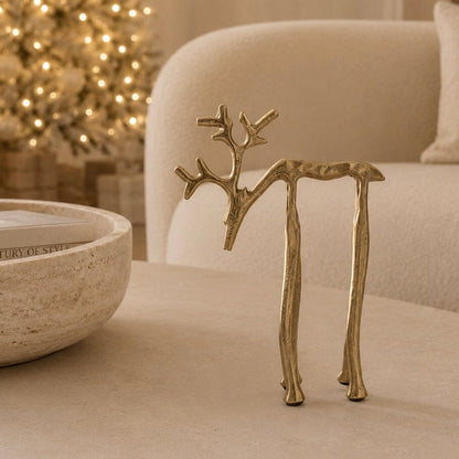 Gold Standing Reindeer Ornament Accessories